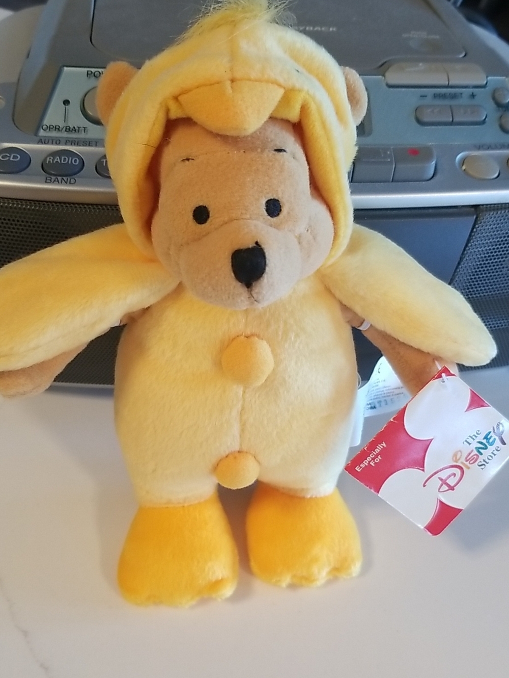 Disney Yellow Winnie the Pooh Hooded Plush